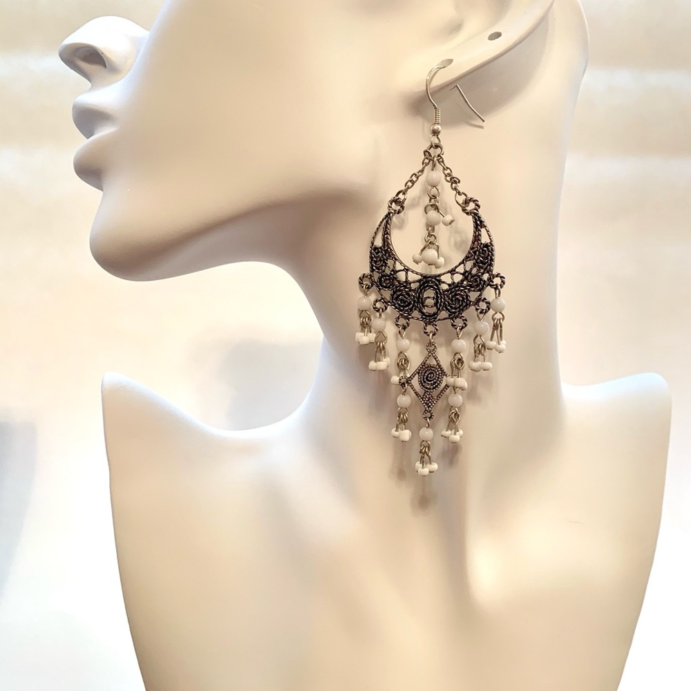 2/$10 Silver plated dangle earrings
